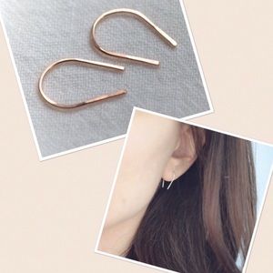 Horseshoe Shaped Earrings (Gold) NWOT